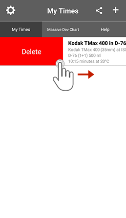 mytimes delete